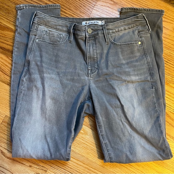 Athleta Sculptek Skinny Jeans Gray Wash size 6 - Picture 4 of 9